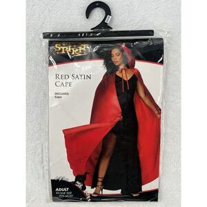 Red Satin Cape Spirit Halloween Costume One Size Fits Most Cloak Cosplay